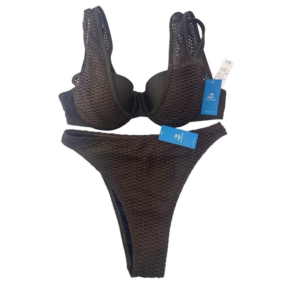 Cupshe Mocha Allure Brown Bikini Set - Women's Size M